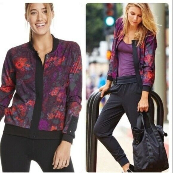 Fabletics Jackets & Blazers - Fabletics Womens Small Purple Floral Ithaca Jacket
